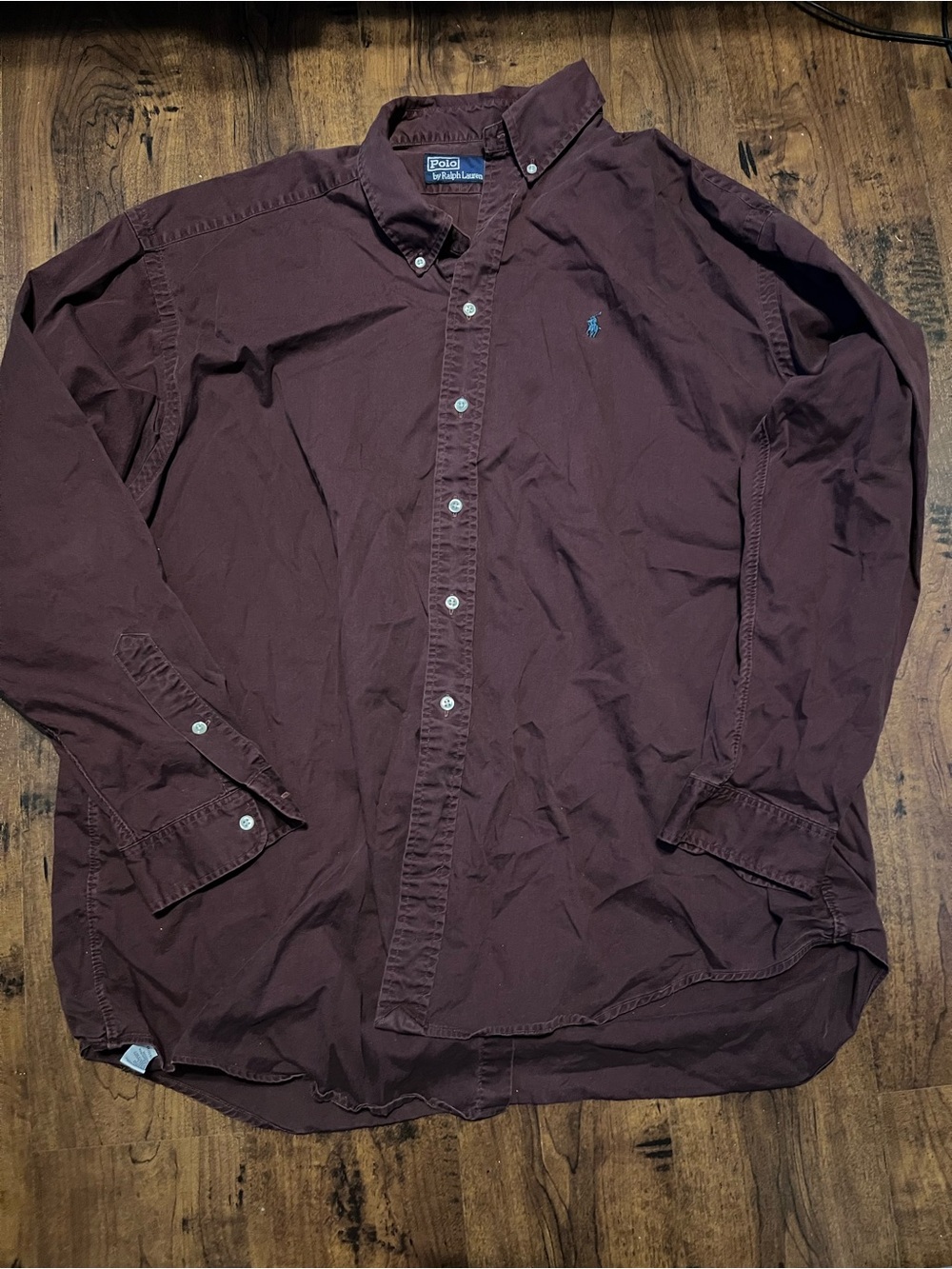 Polo by Ralph Lauren Men's Button-Down Shirt - Deep Maroon